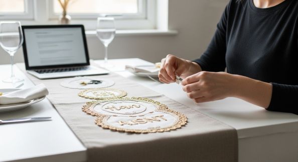 DIY chemin de table personnalisé pour embellir le dîner d’EVJF